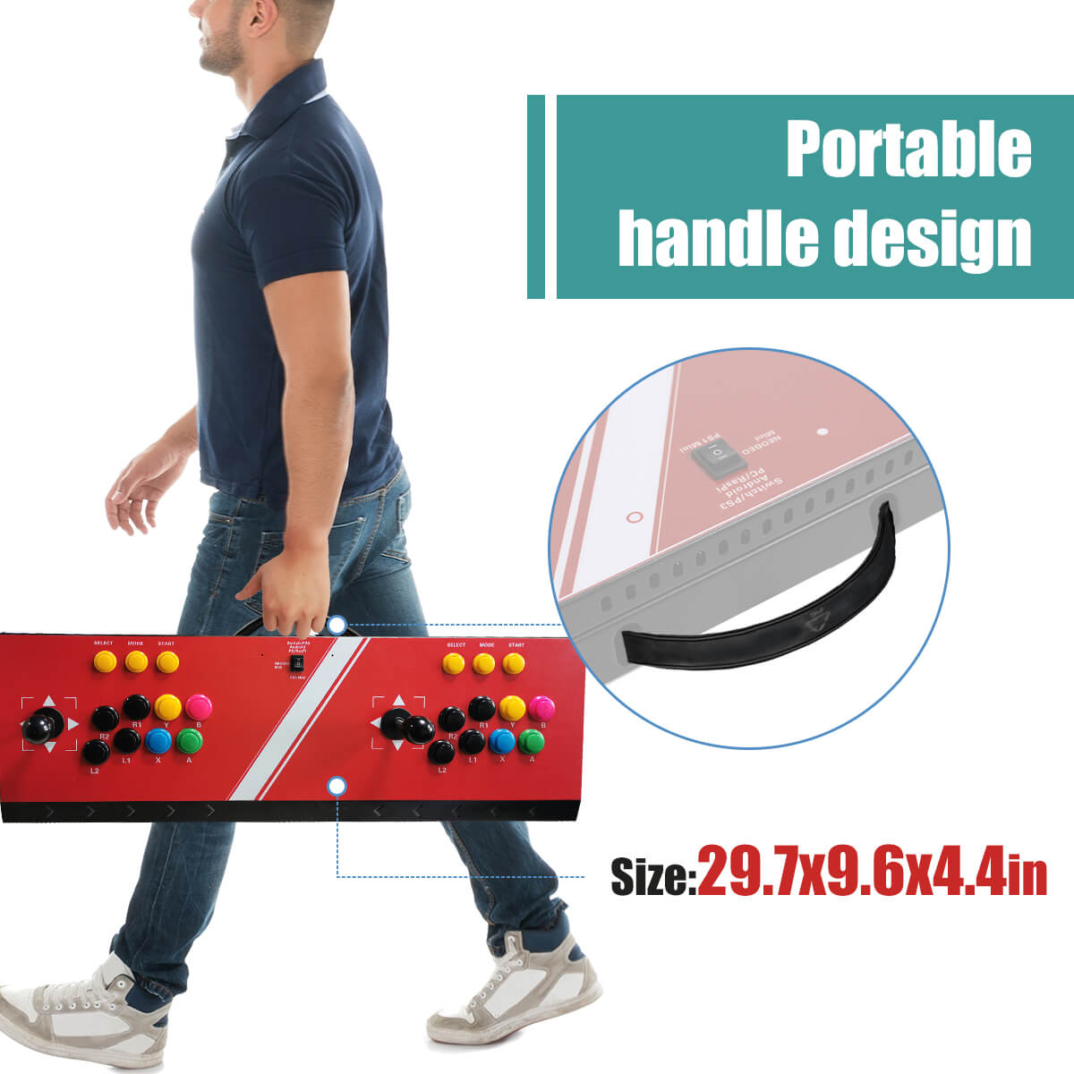 Arcade Joystick Compatible with PC /PS3/Switch/Neogeo-Mini/Android/Raspberry Pi