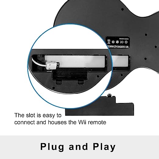 DOYO Wii Guitar Hero, Wireless White Game Guitar for Wii Guitar Hero and Rock Band Games (Excluding Rock Band 1) - guitar hero wii Bundle Nintendo Wii, guitar hero Guitar for Wii Only