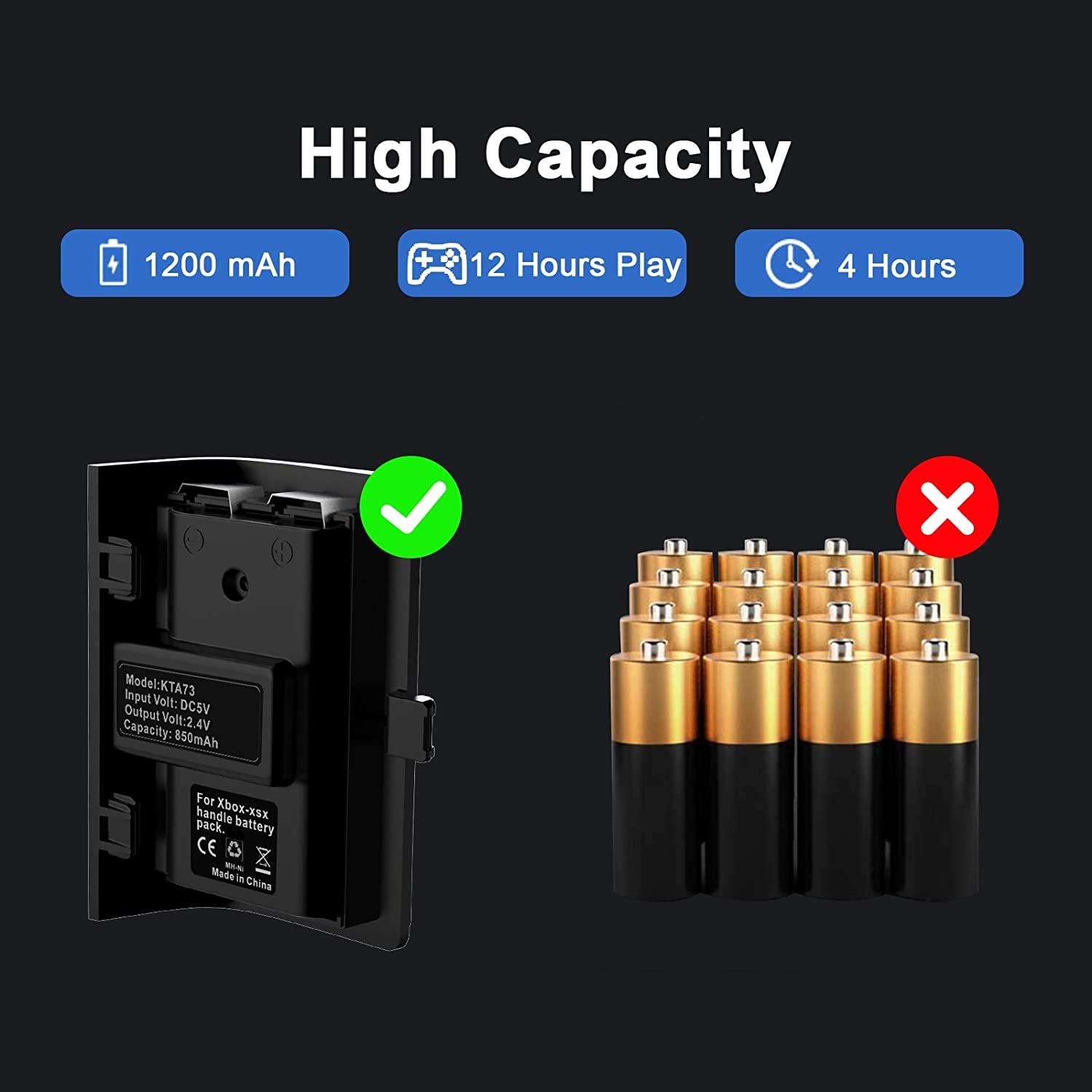 Batteries for Xbox Series X Gamepad - 2 Pack - DOYO Game