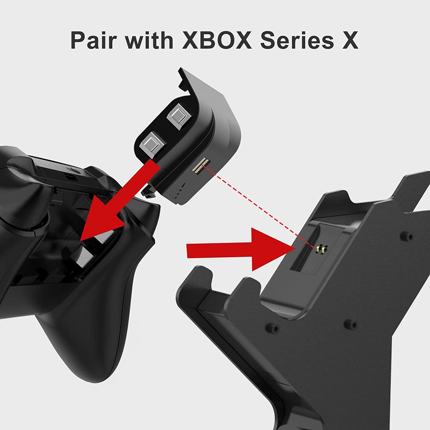 Charging Station Holder for Xbox Series X/S Metal Material Stable Design LED Charging Display Headphone Storage - DOYO Game