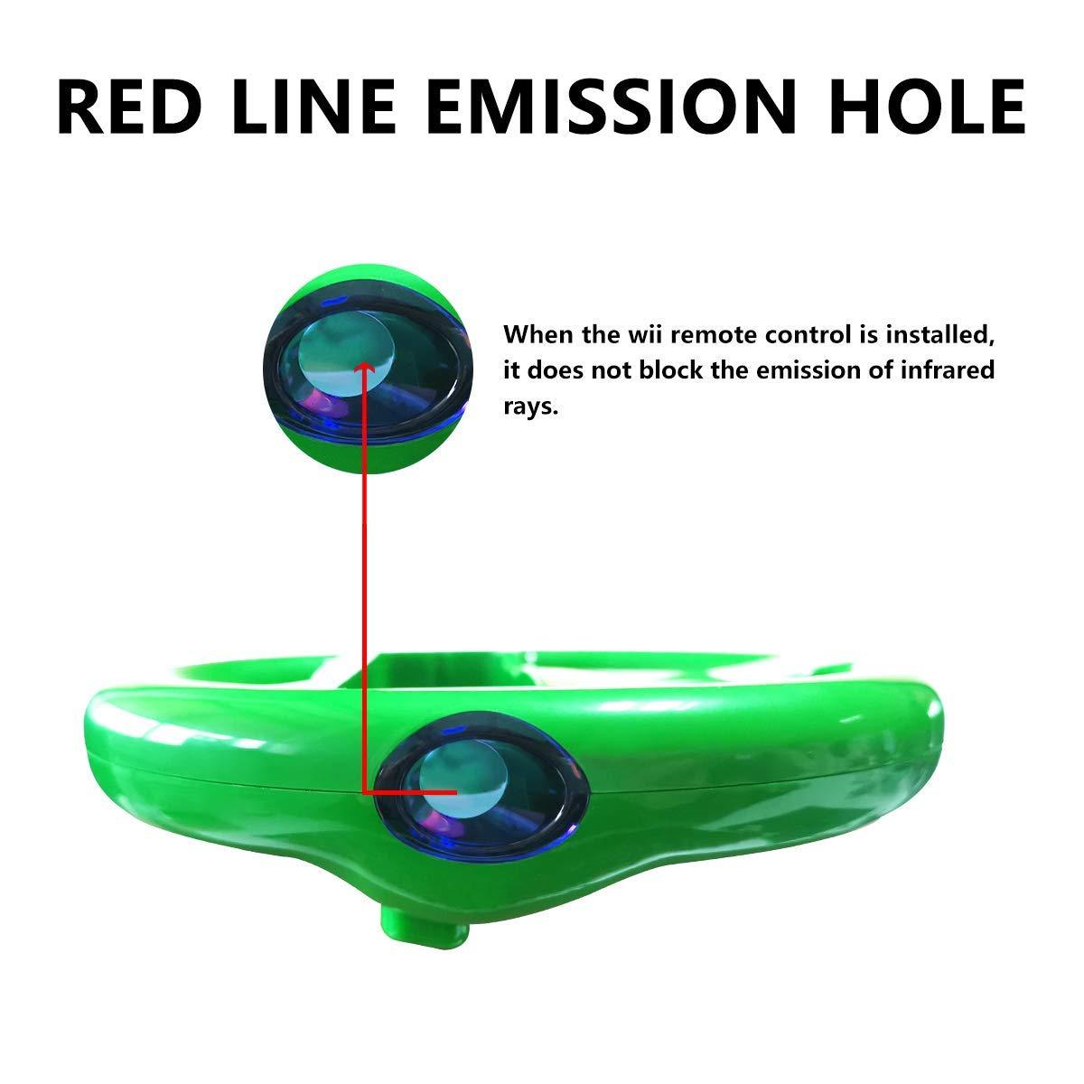DOYO 2 Pack Wii steering wheel 360 Degree Rotation Mario Kart Racing Game Steering Wheel (Red & Green) - DOYO Game
