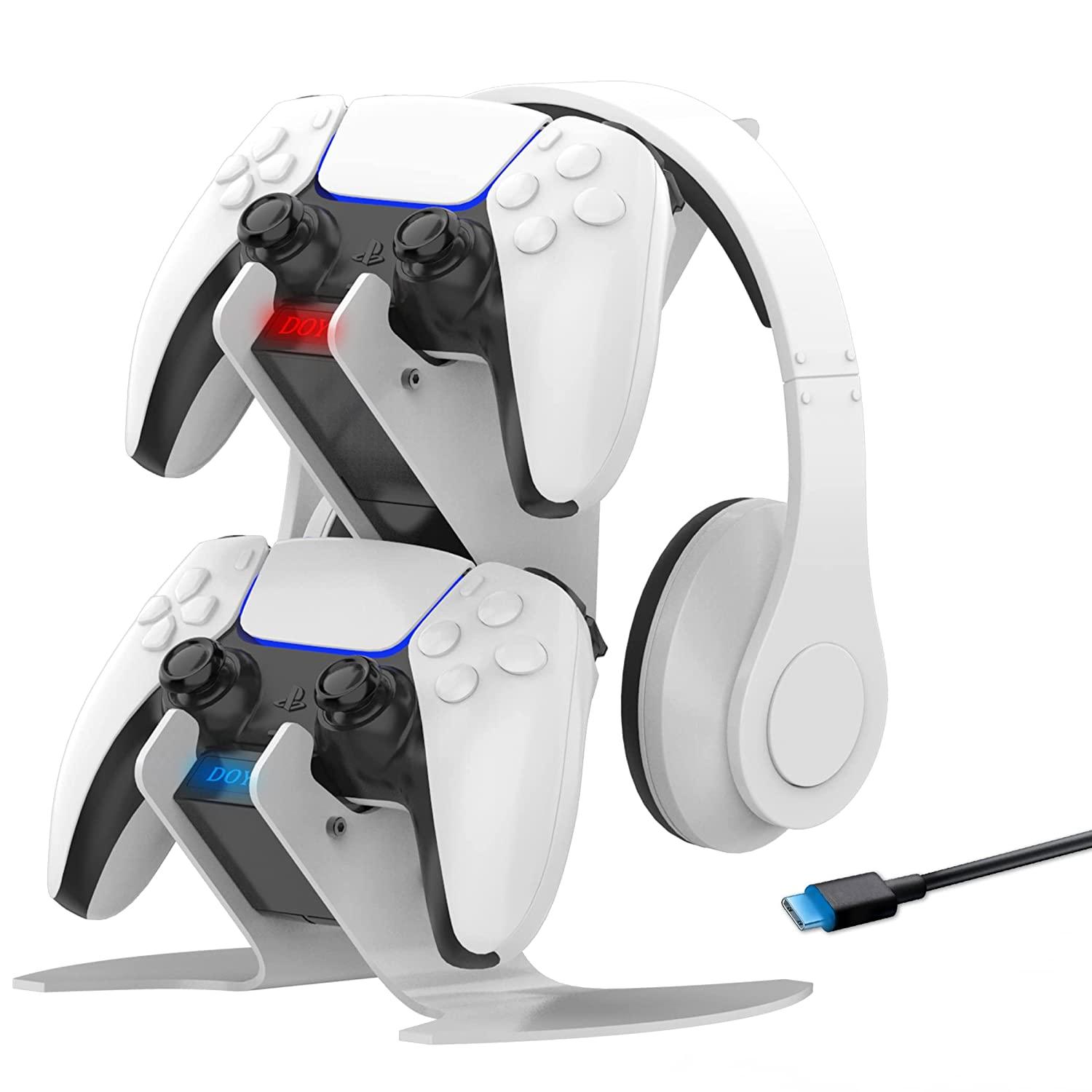 DOYO Controller Charger Station for PS5 Headphone Storage and Quick Controller Charging Function Coexist Sturdy Design Metal Durable Material - DOYO Game