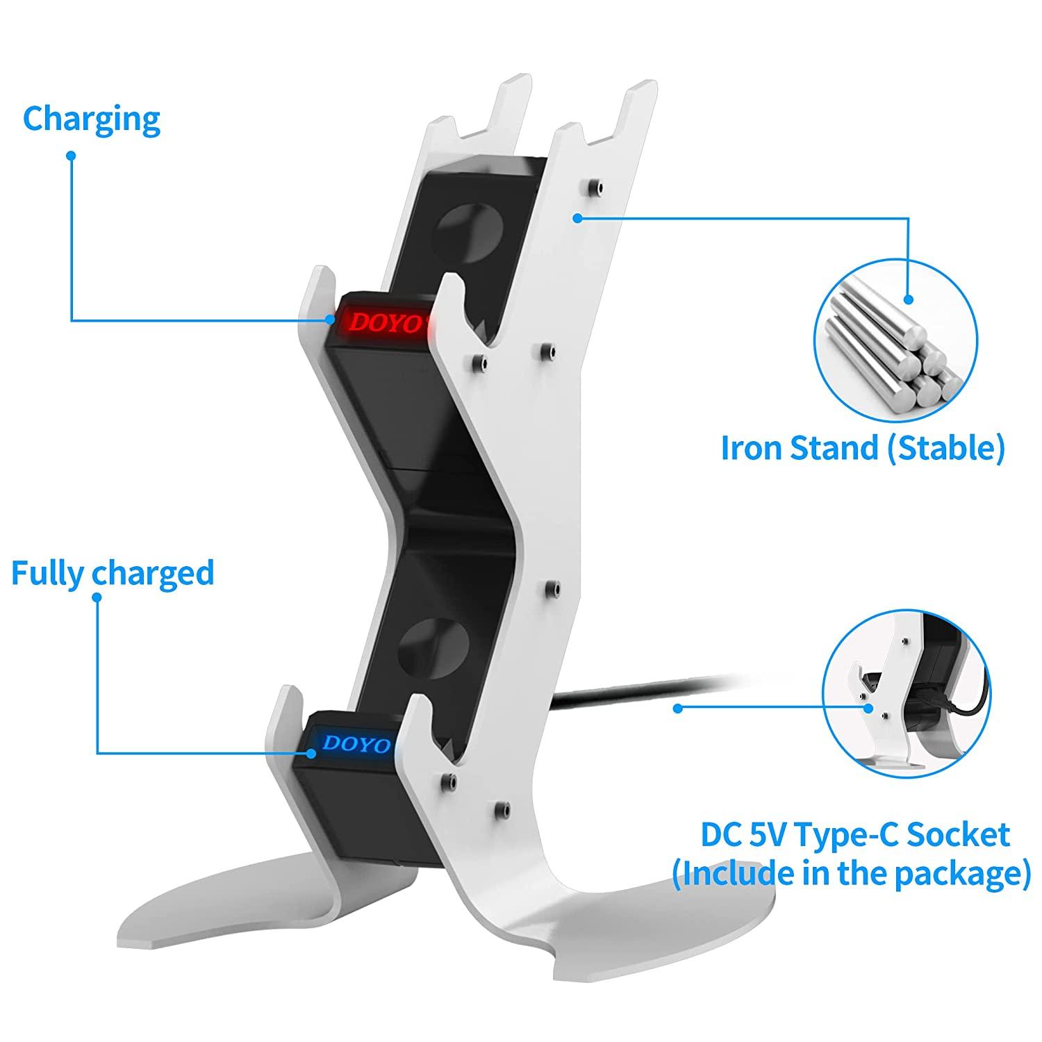 DOYO Controller Charger Station for PS5 Headphone Storage and Quick Controller Charging Function Coexist Sturdy Design Metal Durable Material - DOYO Game