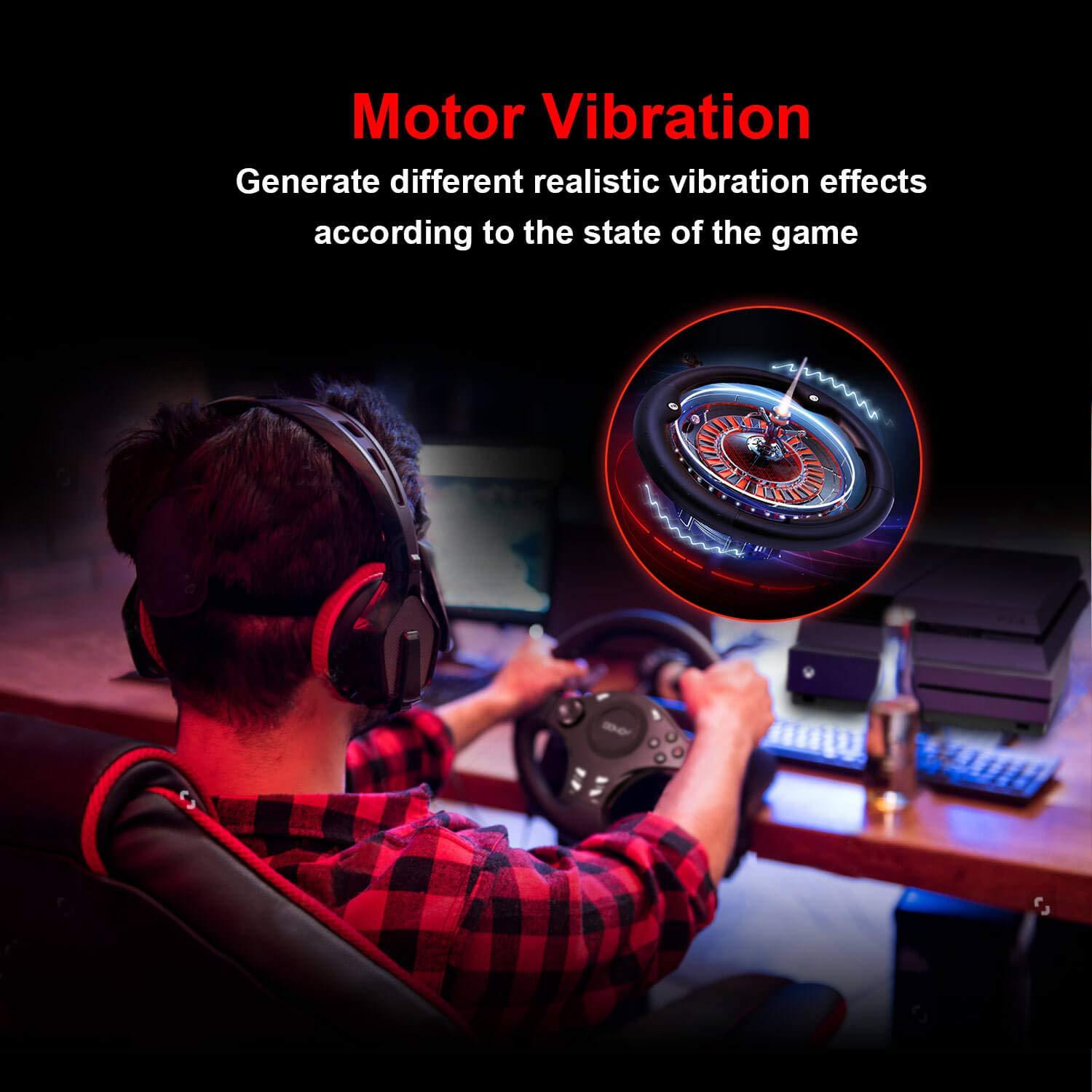 DOYO Gaming Steering Wheel with Pedals for PC/PS4/PS3/Xbox One/360/SWITCH Realistic Racing Experience - DOYO Game