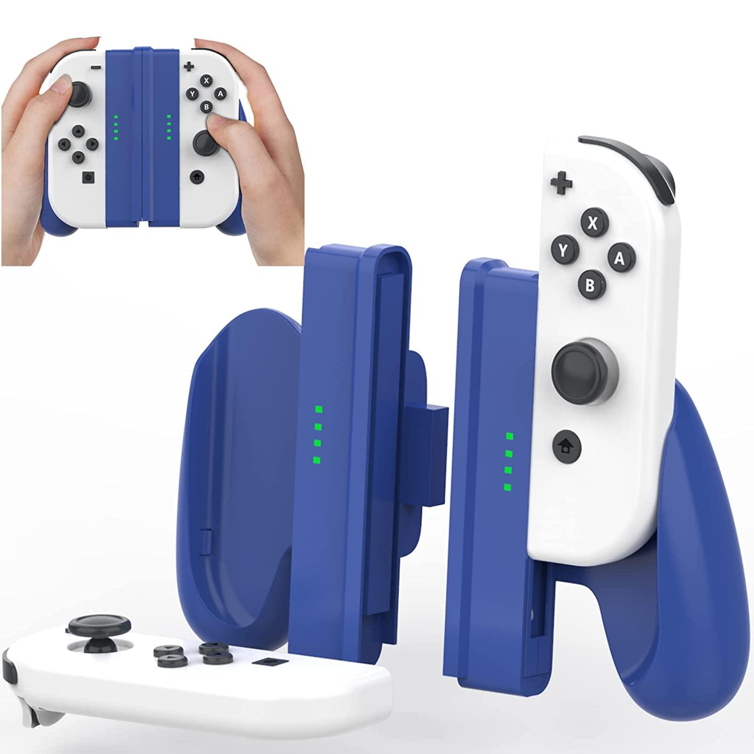 DOYO Joy Con Comfort Grip Unique Detachable Design Controller Hand Grip Compatible with Switch/Switch OLED Joycons Blue - DOYO Game