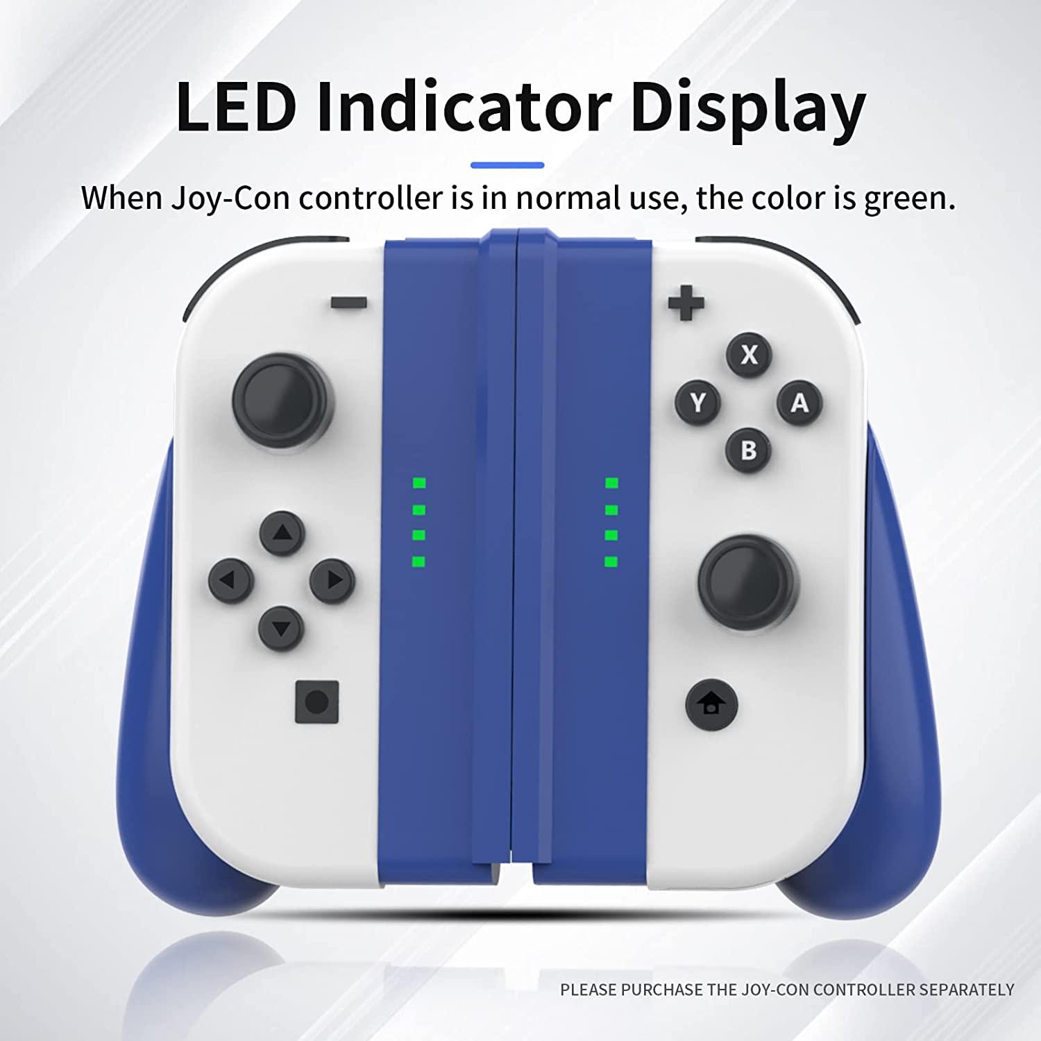 DOYO Joy Con Comfort Grip Unique Detachable Design Controller Hand Grip Compatible with Switch/Switch OLED Joycons Blue - DOYO Game