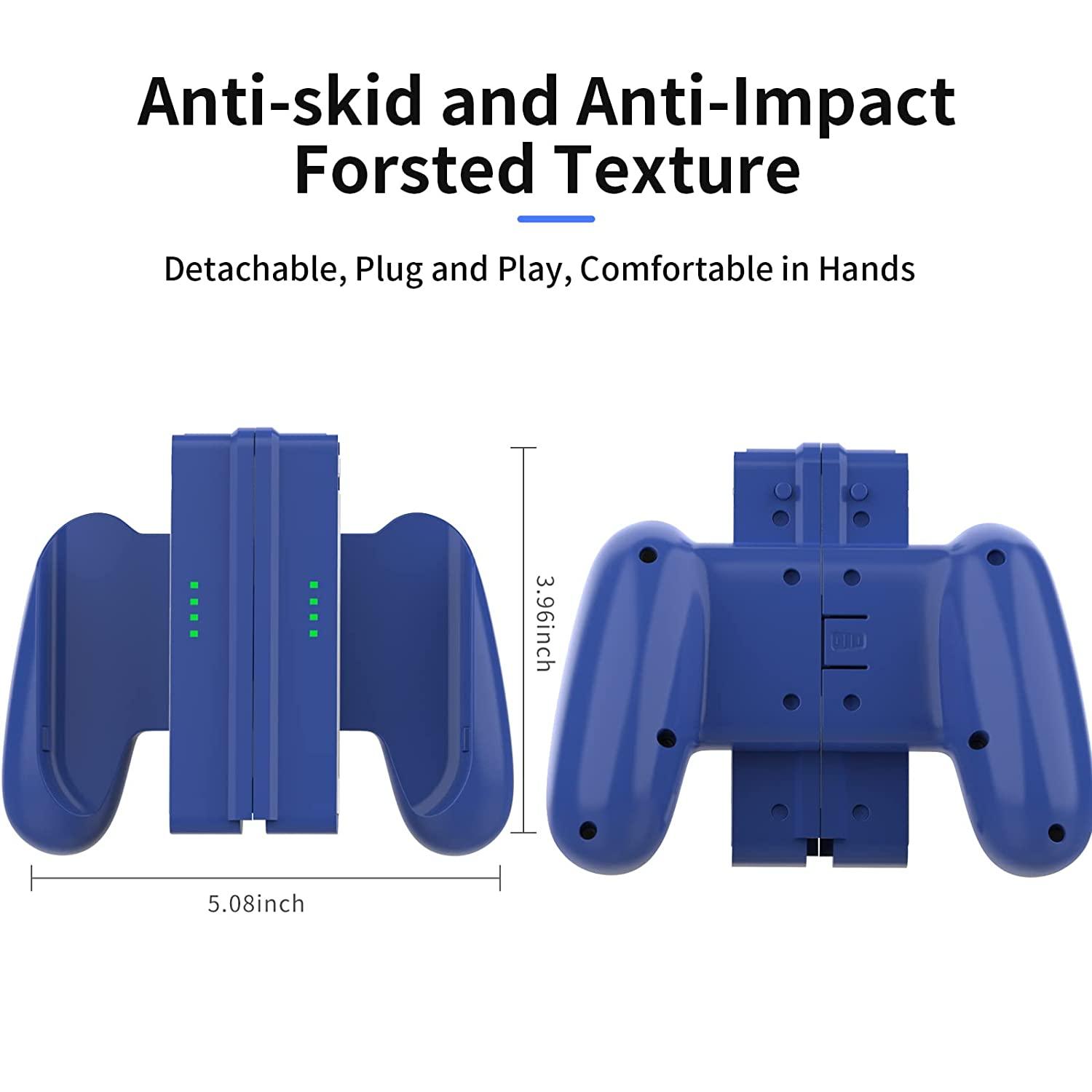 DOYO Joy Con Comfort Grip Unique Detachable Design Controller Hand Grip Compatible with Switch/Switch OLED Joycons Blue - DOYO Game