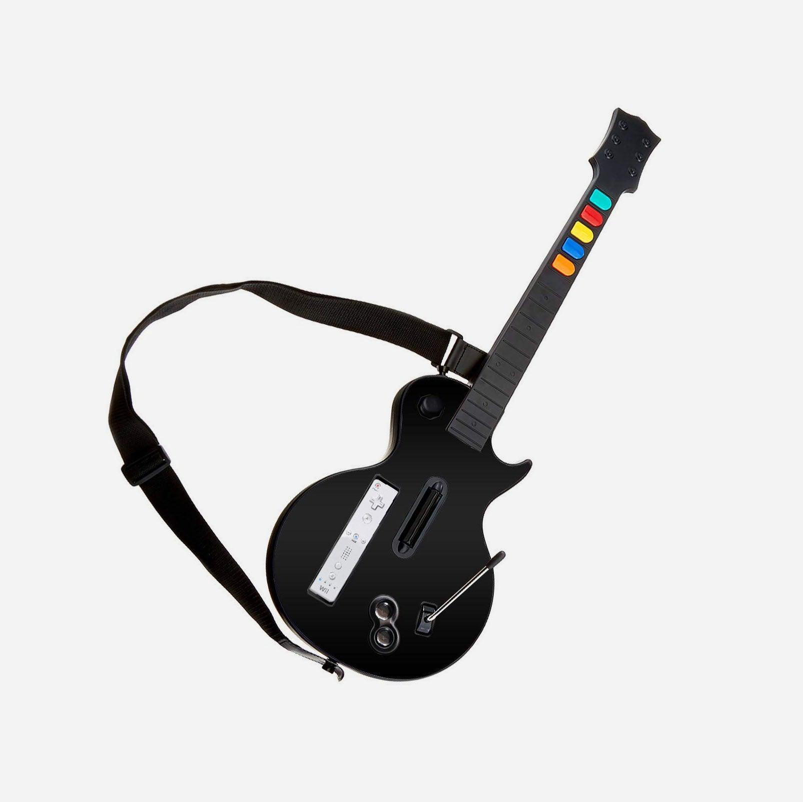 NBCP Wii Guitar Hero, Wireless Guitar for Wii Guitar Hero and Rock Band  Games, Compatible with All Guitar Hero games, Rock Band 2, Legends of Rock  Black 