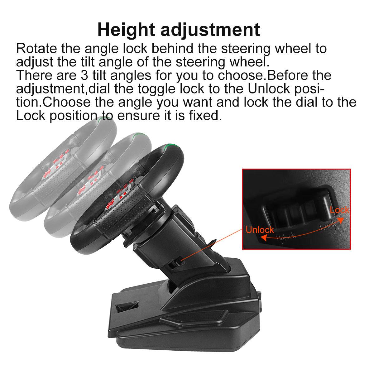 180 Degree Driving Sport Gaming Racing Wheel B - DOYO Game