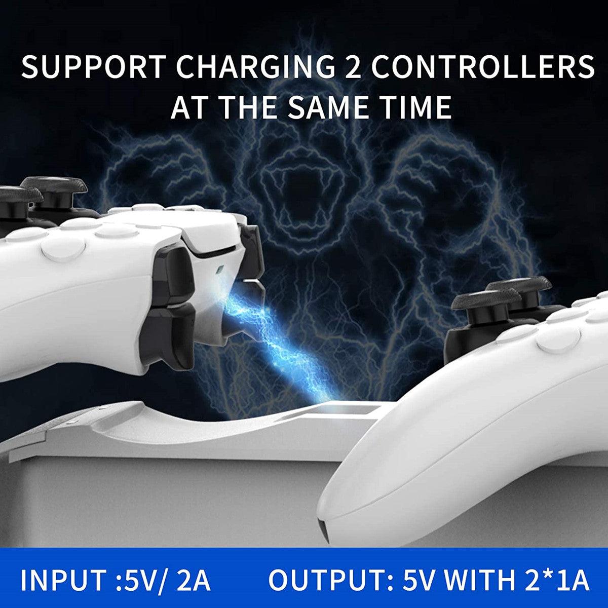 PS5 Controller Charging Station LED Charging Indicator Safety Chip Design - DOYO Game
