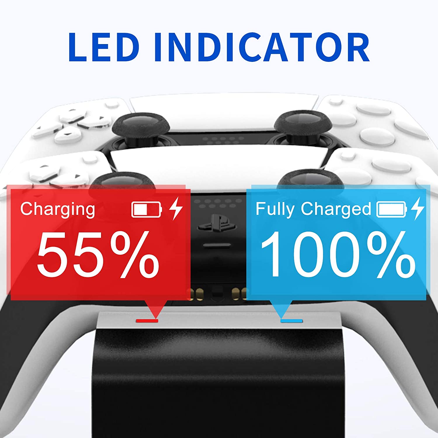 PS5 Controller Charging Station(Black&White)