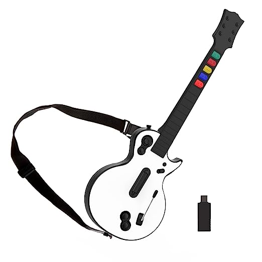 DOYO PC Guitar Hero Controller, Wireless PS3 Guitar Hero with Dongle for  PC,Playstation 3 Guitar Hero Rock Band Would Tour Clone Hero Games