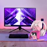Load image into Gallery viewer, Controller Holder Pink, Game Controller Rack Headset Stand for Xbox Series X S/Xbox one / PS5 / PS4 / NS/PC/Headset, Aluminum Metal Headset Mount Universal Organizer for Video Game Accessories