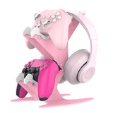Load image into Gallery viewer, Controller Holder Pink, Game Controller Rack Headset Stand for Xbox Series X S/Xbox one / PS5 / PS4 / NS/PC/Headset, Aluminum Metal Headset Mount Universal Organizer for Video Game Accessories