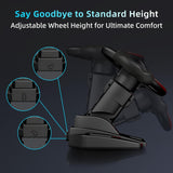 Load image into Gallery viewer, NBCP 900° Racing Wheel with Pedals, 11" Wheel for PC Truck SimulatorAdjustable Height