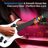 Load image into Gallery viewer, NBCP Wireless Guitar Controller for Xbox Series X|S/Xbox One/PC – White Game Guitar for Rock Band 4 &amp; Fortnite Festival with Strap, 2.4G USB Dongle
