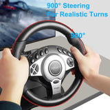 Load image into Gallery viewer, Racing Wheel with 270°/900° Adjustable Rotation, Pedals &amp; Shifter, Dual-Motor Vibration, for PC, Xbox, PS4, PS3 &amp; Switch